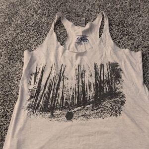 Artisan Black and Cream Forest Print Tank Top